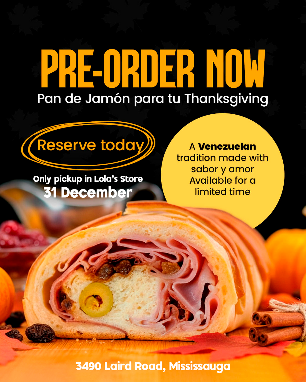 ONLY PICKUP 31 December - Pan de Jamon