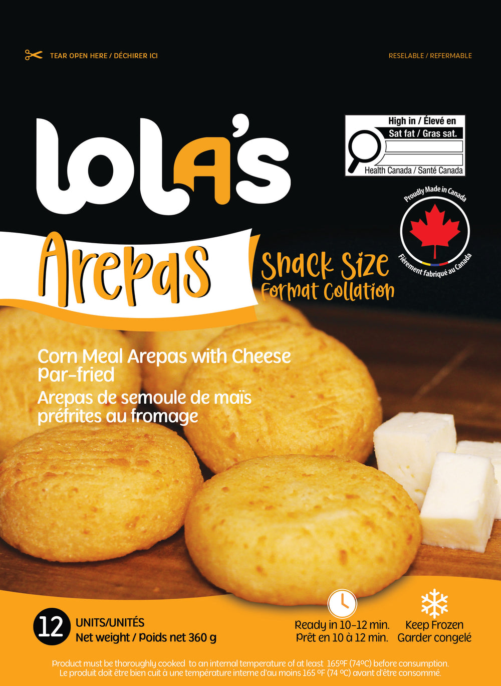 Mini Arepas Snack Size Cornmeal & Cheese – Lolas Food Inc.