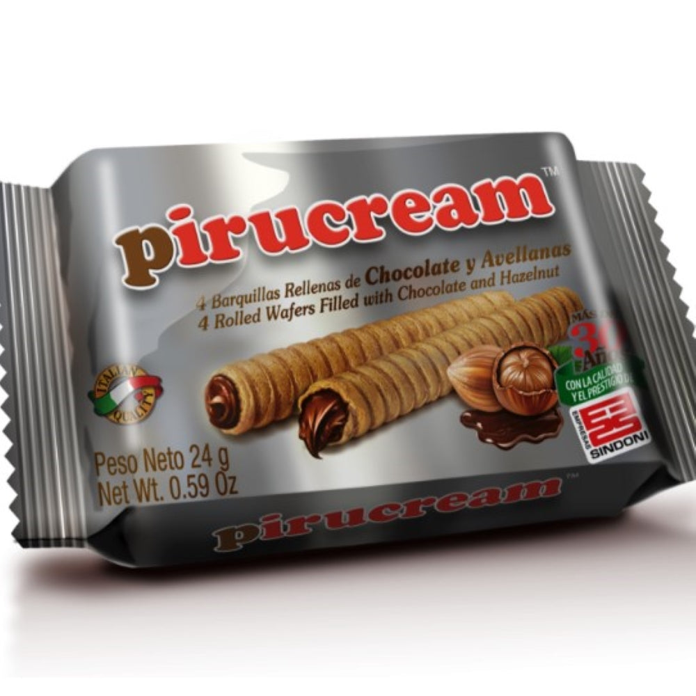 
                  
                    Pirulin - PiruCream - Rolled Wafer filled with Chocolate and Hazelnut 100% original
                  
                