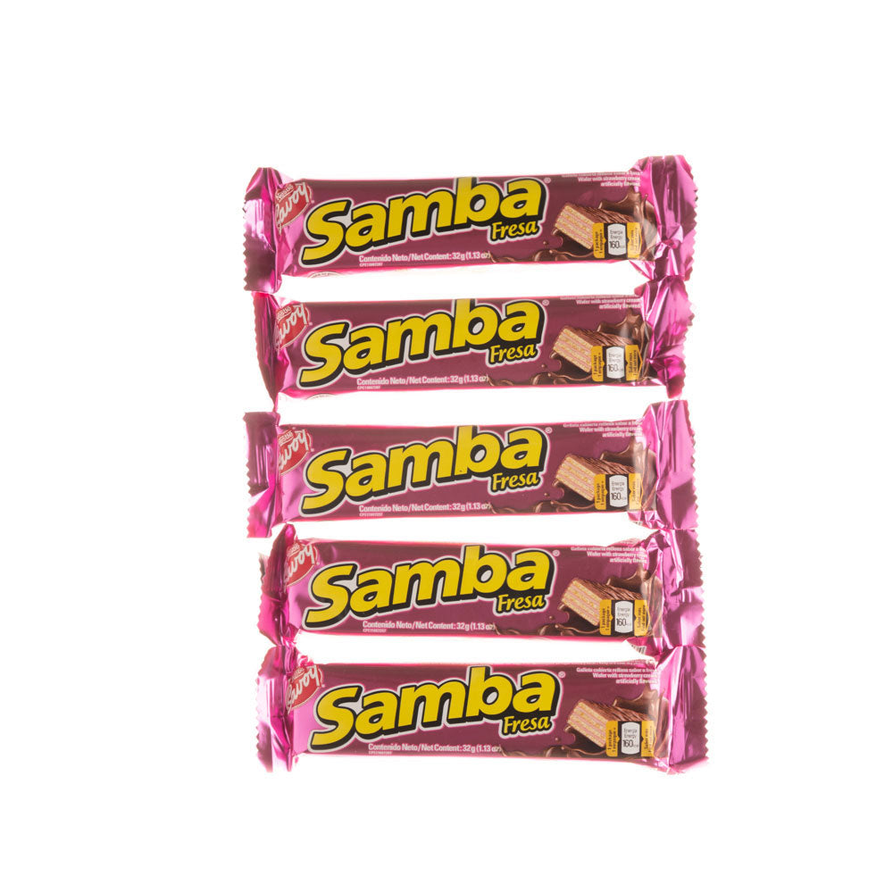 
                  
                    Nestle Samba Fresa Canada - Wafer filled with Strawberry and covered with Chocolate
                  
                